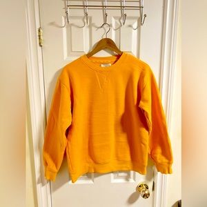 Aritzia TNA Orange Fleece Sweatshirt